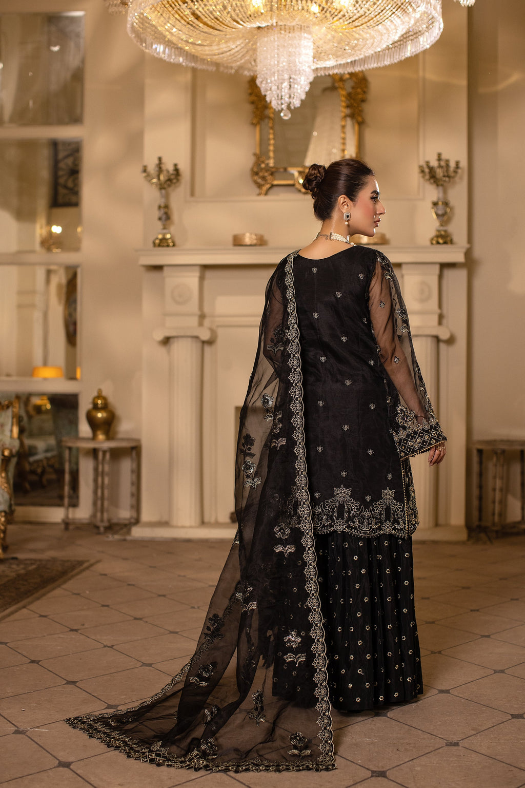 Noctura Raw Silk Pakistani Formal Dresses - Sidra Aleem - 4