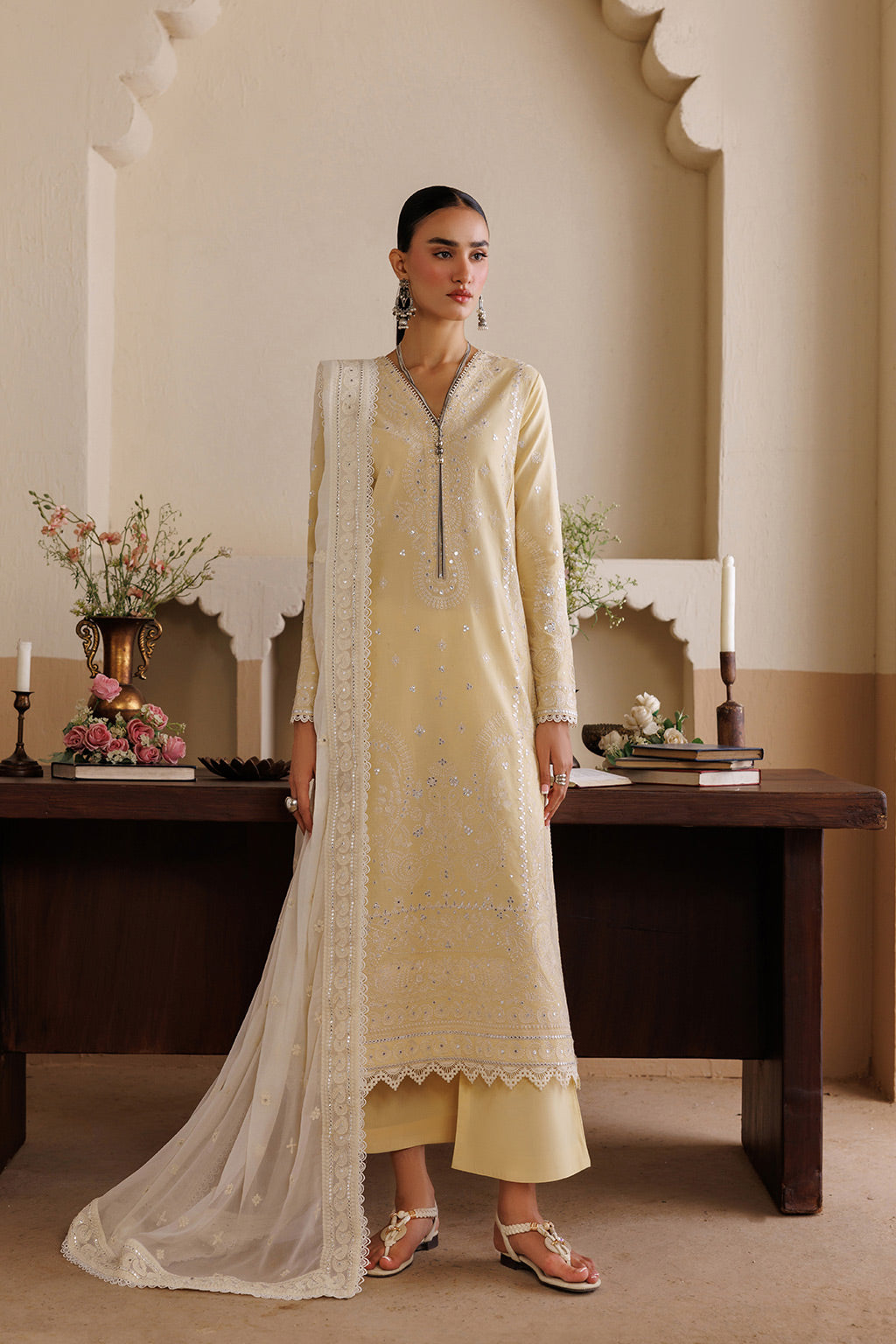 NOSTALIGA Chiffon Pakistani Summer Dresses - Emaan Adeel - 2