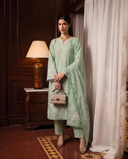 Ornate Pista Premium Fabric Pakistani Summer Dresses - Sahiba-clothing - 7