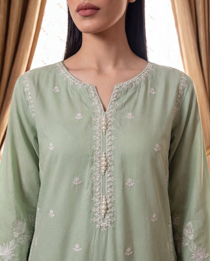 Ornate Pista Premium Fabric Pakistani Summer Dresses - Sahiba-clothing - 5