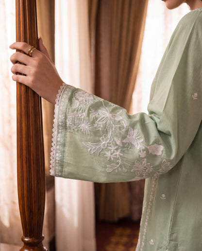 Ornate Pista Premium Fabric Pakistani Summer Dresses - Sahiba-clothing - 4