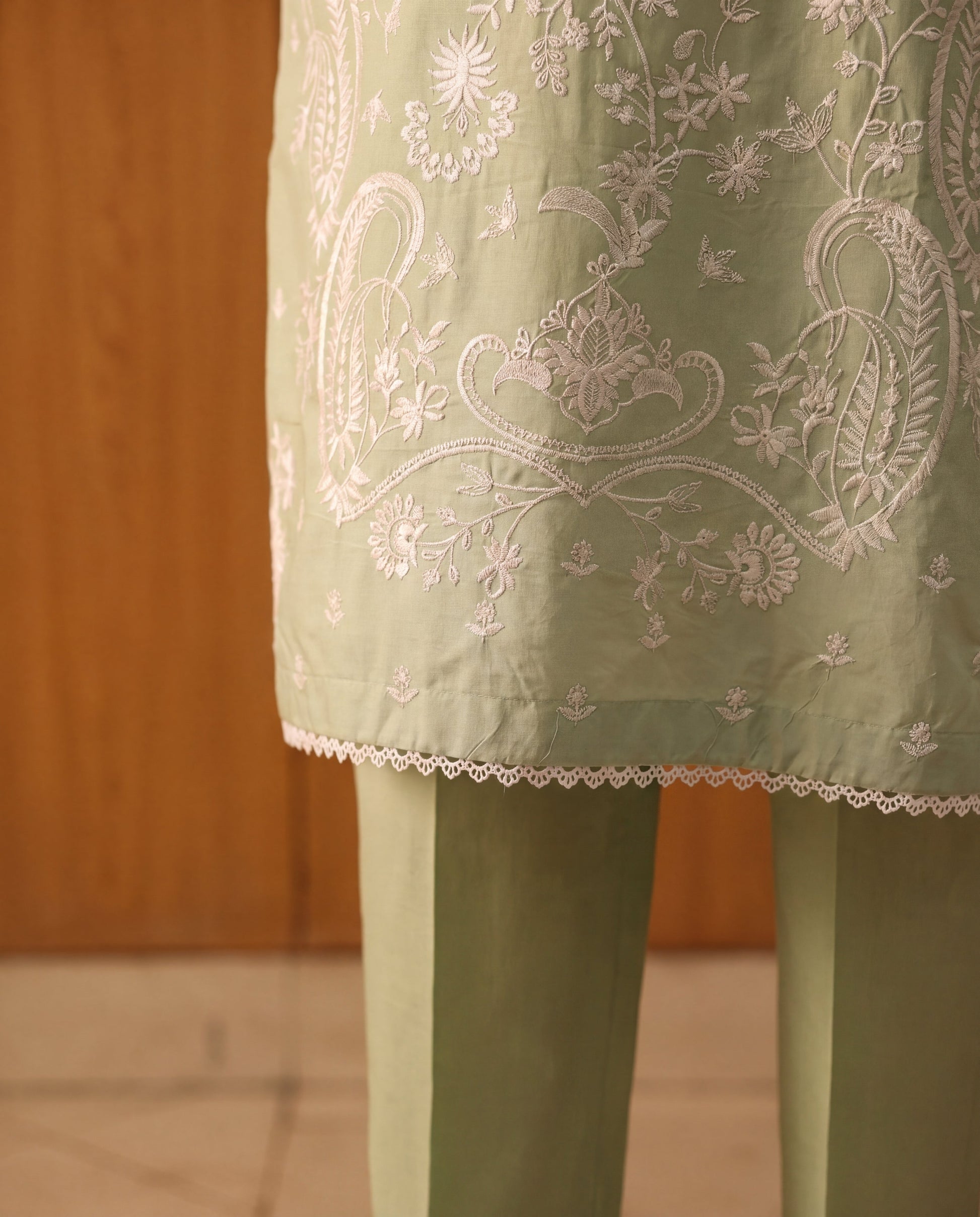 Ornate Pista Premium Fabric Pakistani Summer Dresses - Sahiba-clothing - 3