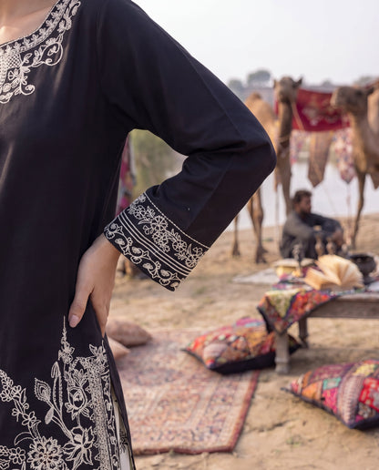 Parda-Nasheen Black Premium Fabric Pakistani Summer Dresses - Sahiba-clothing - 4