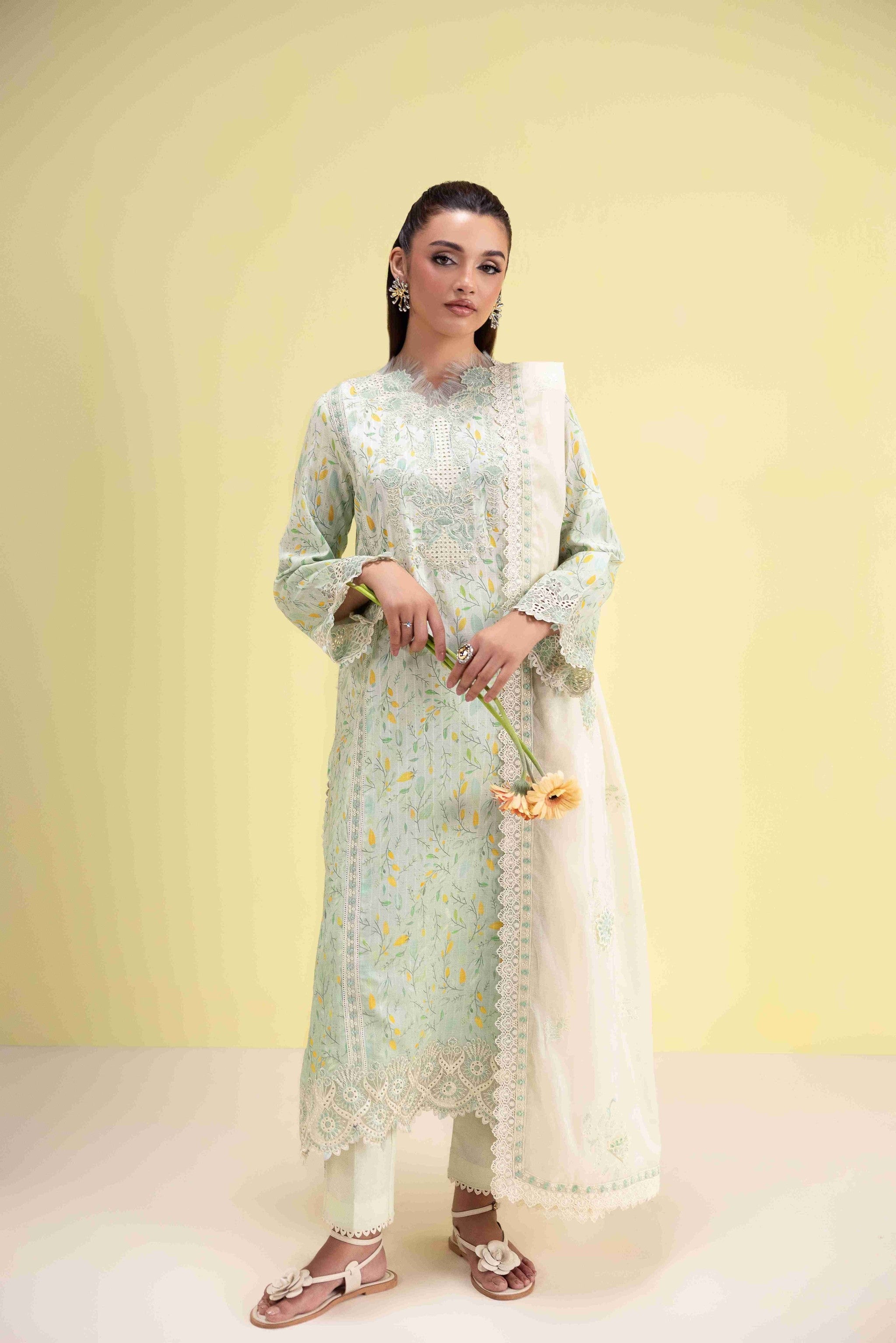 AVEN AP-01 Cotton Pakistani Summer Dresses - aabyaan - 1