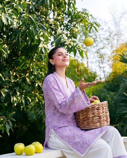 Plum Lailac Premium Fabric Pakistani Summer Dresses - Sahiba-clothing - 6