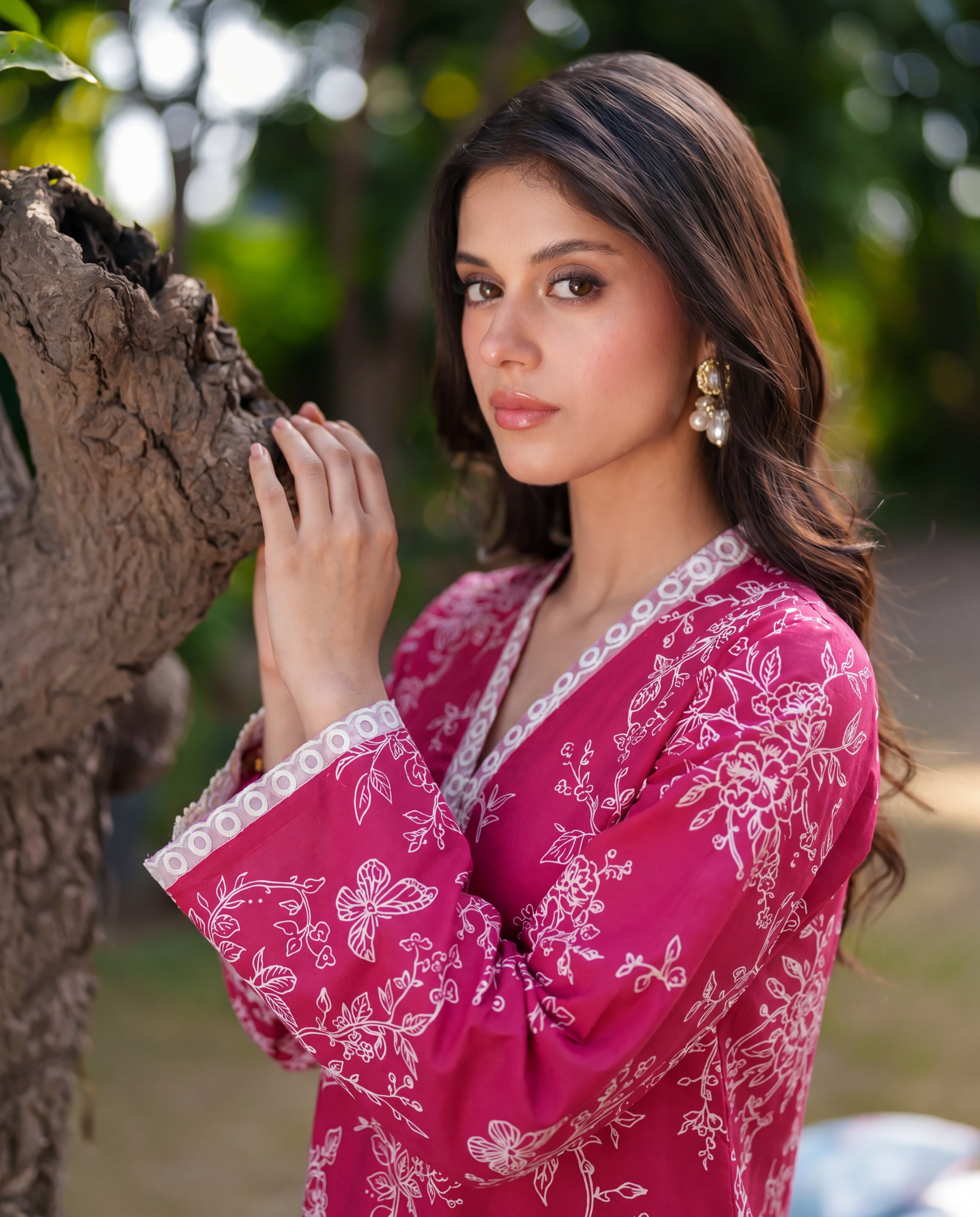 Plum Red Premium Fabric Pakistani Summer Dresses - Sahiba-clothing - 4