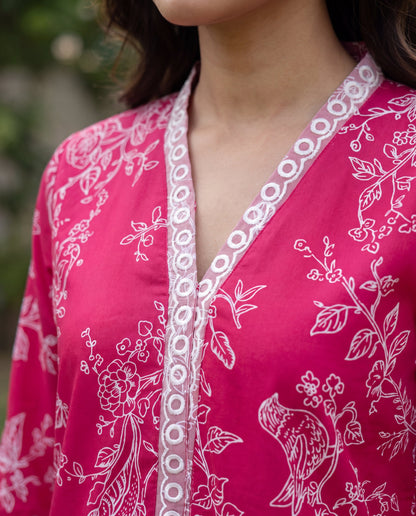 Plum Red Premium Fabric Pakistani Summer Dresses - Sahiba-clothing - 3