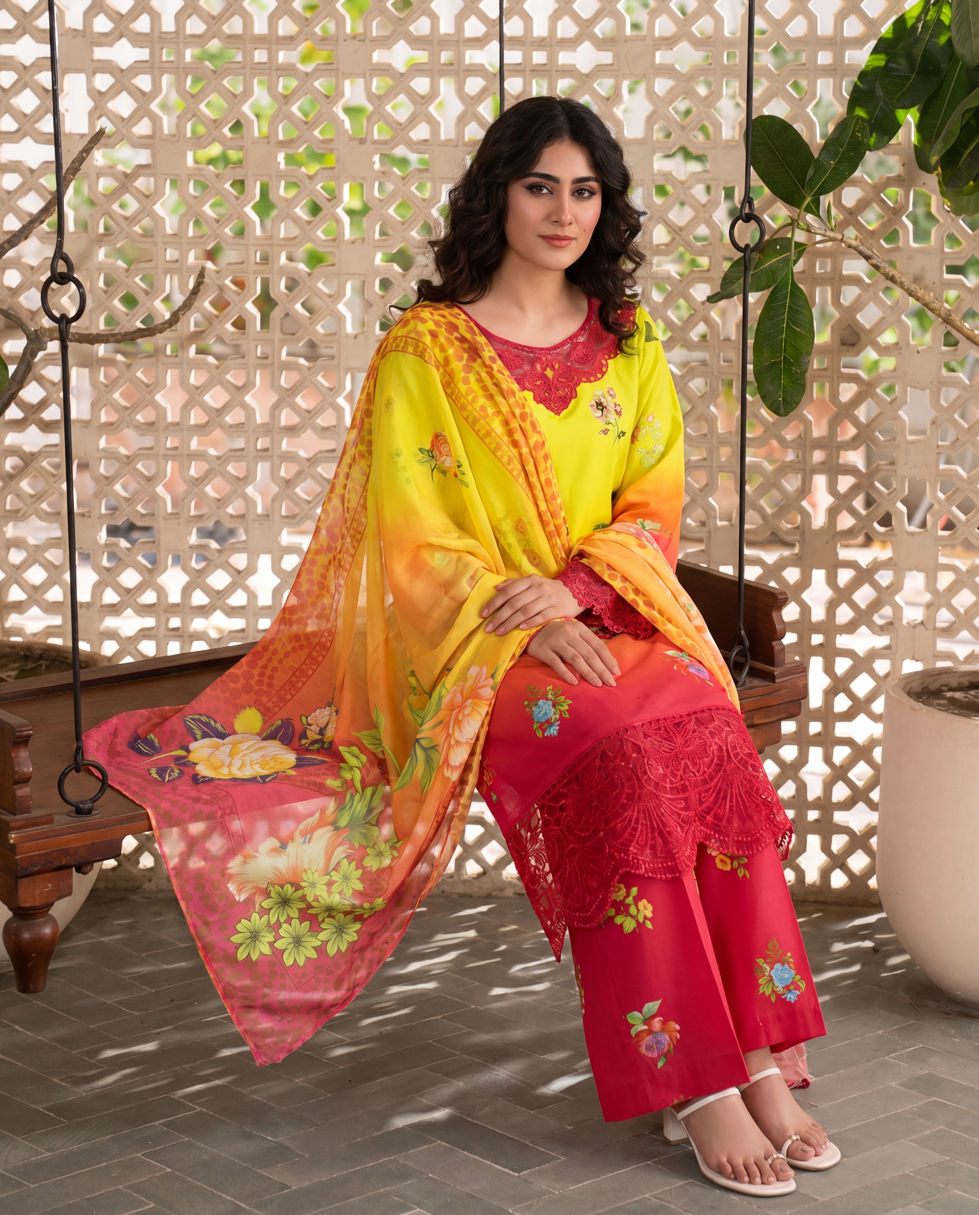 Plumeria Premium Fabric Pakistani Summer Dresses - Sahiba-clothing - 7