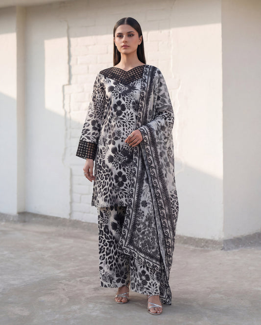 Porcelain Premium Fabric Pakistani Summer Dresses - Sahiba-clothing - 1