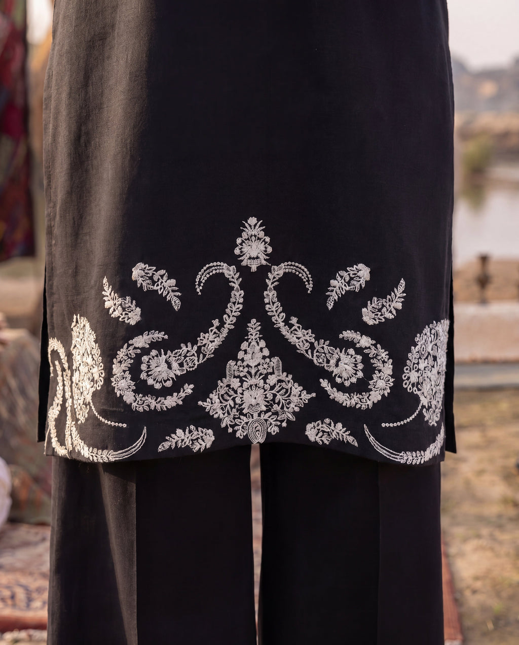 Raffa Black Premium Fabric Pakistani Summer Dresses - Sahiba-clothing - 5