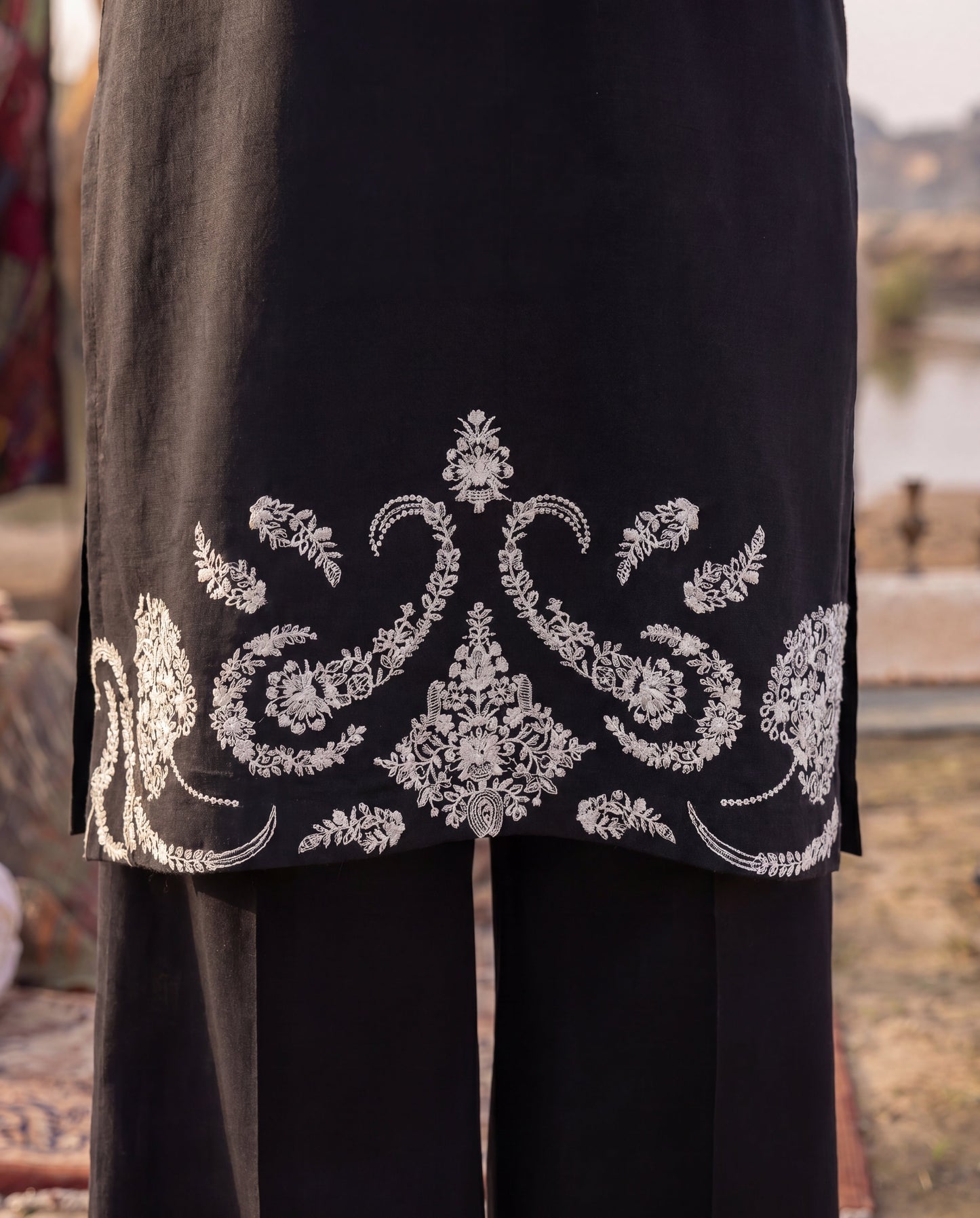 Raffa Black Premium Fabric Pakistani Summer Dresses - Sahiba-clothing - 5