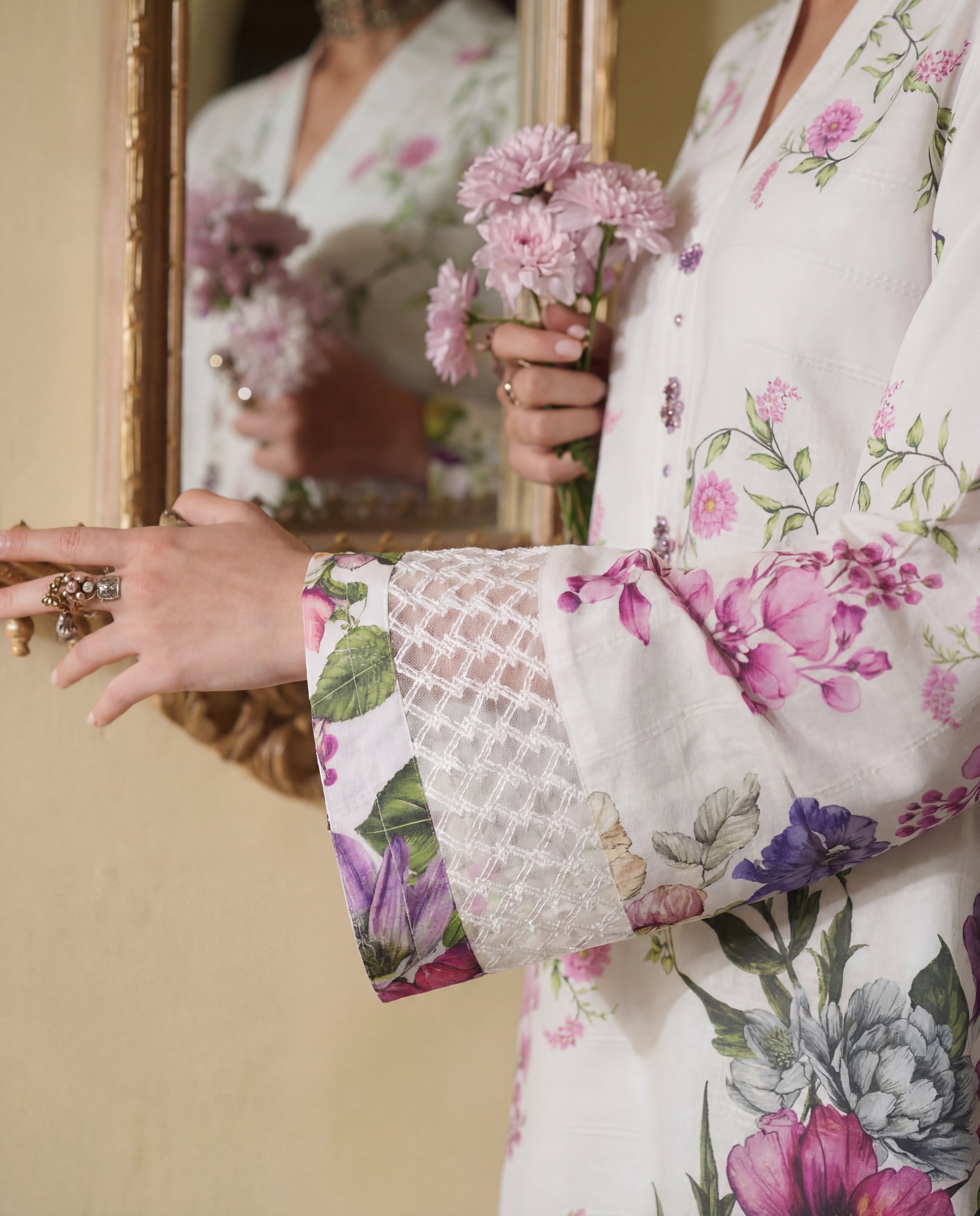 Ramsha White Premium Fabric Pakistani Summer Dresses - Sahiba-clothing - 7