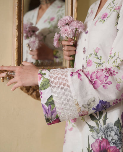 Ramsha White Premium Fabric Pakistani Summer Dresses - Sahiba-clothing - 7
