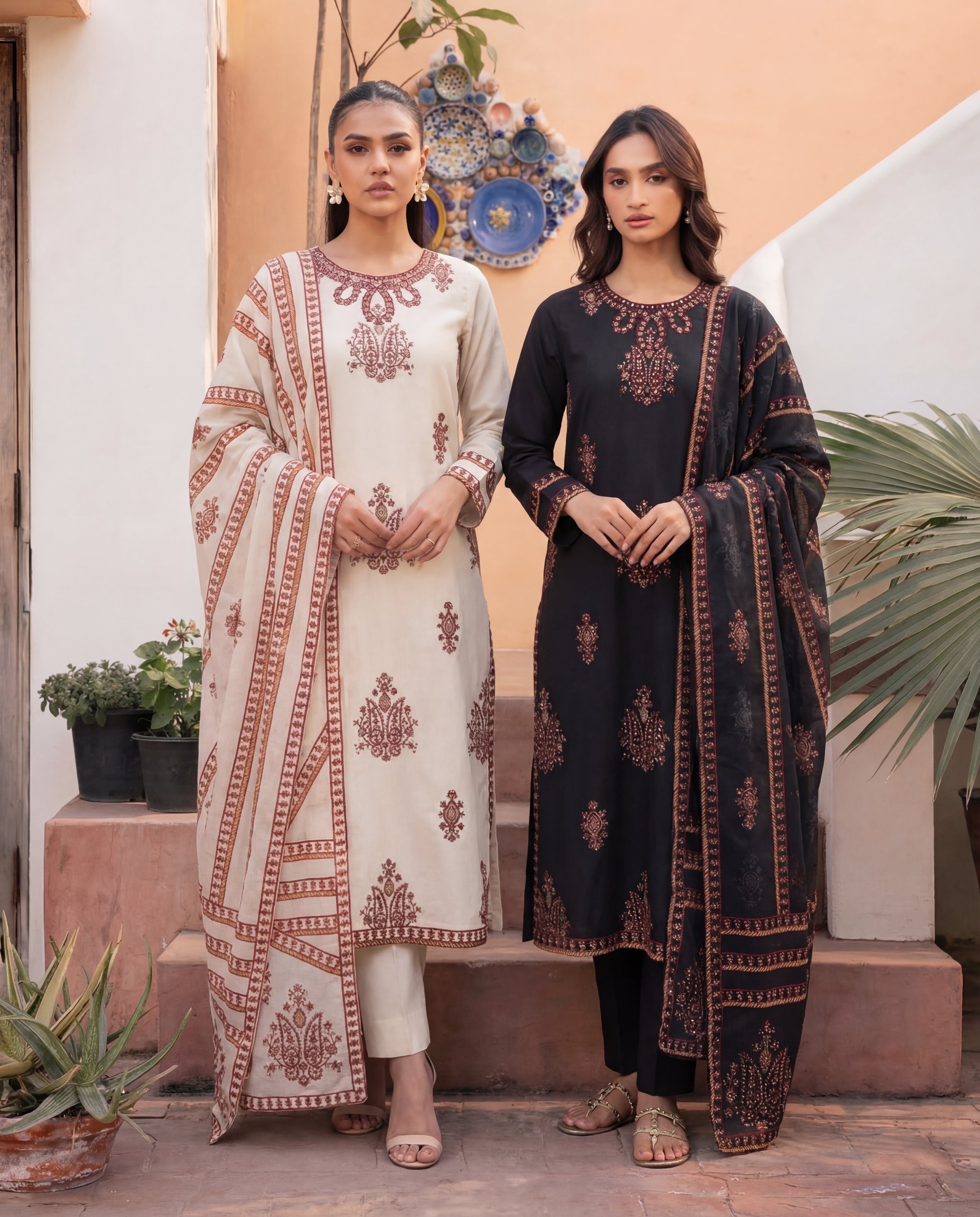 Reena Black Premium Fabric Pakistani Summer Dresses - Sahiba-clothing - 4