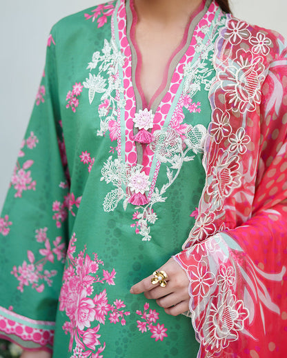 Rose Mist Organza Women Clothing - Roheenaz - 4