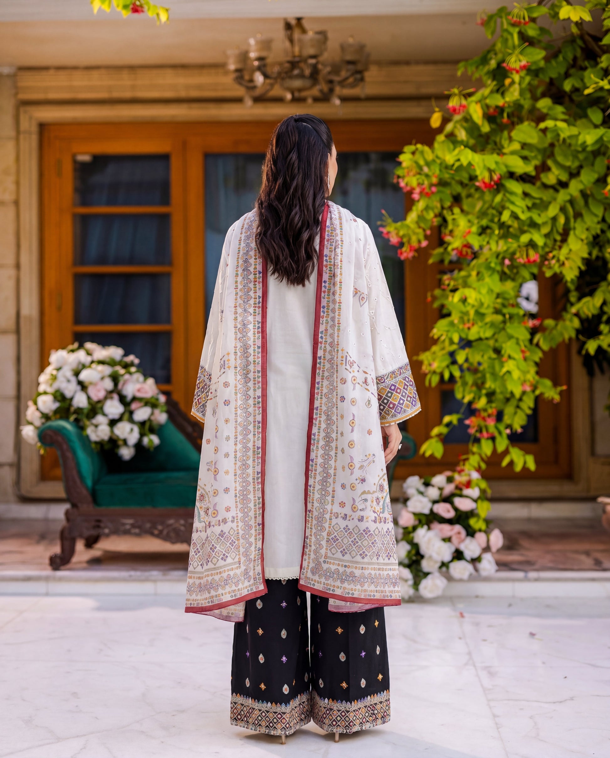 Rosemary Ivory Premium Fabric Pakistani Summer Dresses - Sahiba-clothing - 6