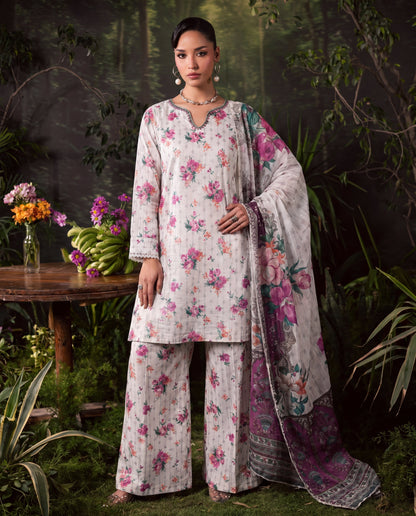 Saffron Ivory Premium Fabric Pakistani Summer Dresses - Sahiba-clothing - 1