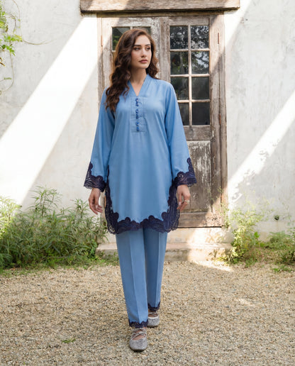 Shaahnoor Denim Premium Fabric Pakistani Winter Dresses - Sahiba-clothing - 1