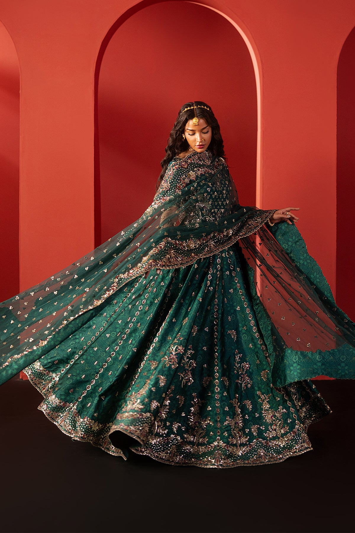Afsar Raw Silk Pakistani Bridal and Formal Dresses - Afrozeh - 2