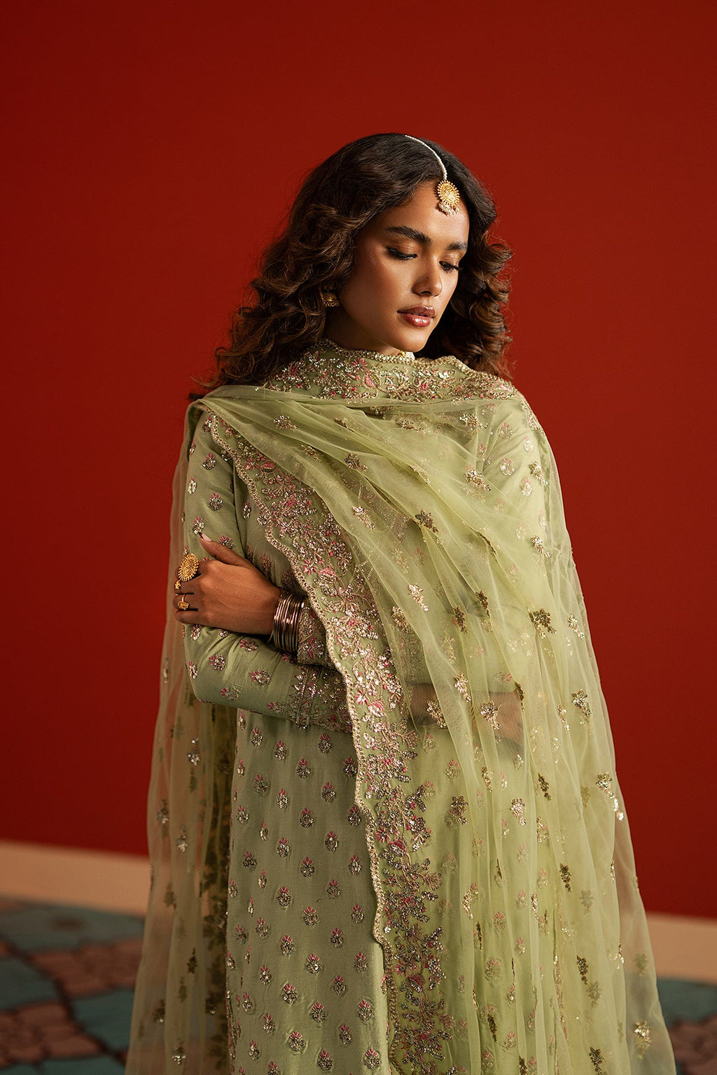 Shahwar Raw Silk Pakistani Formal Dresses - Afrozeh - 3