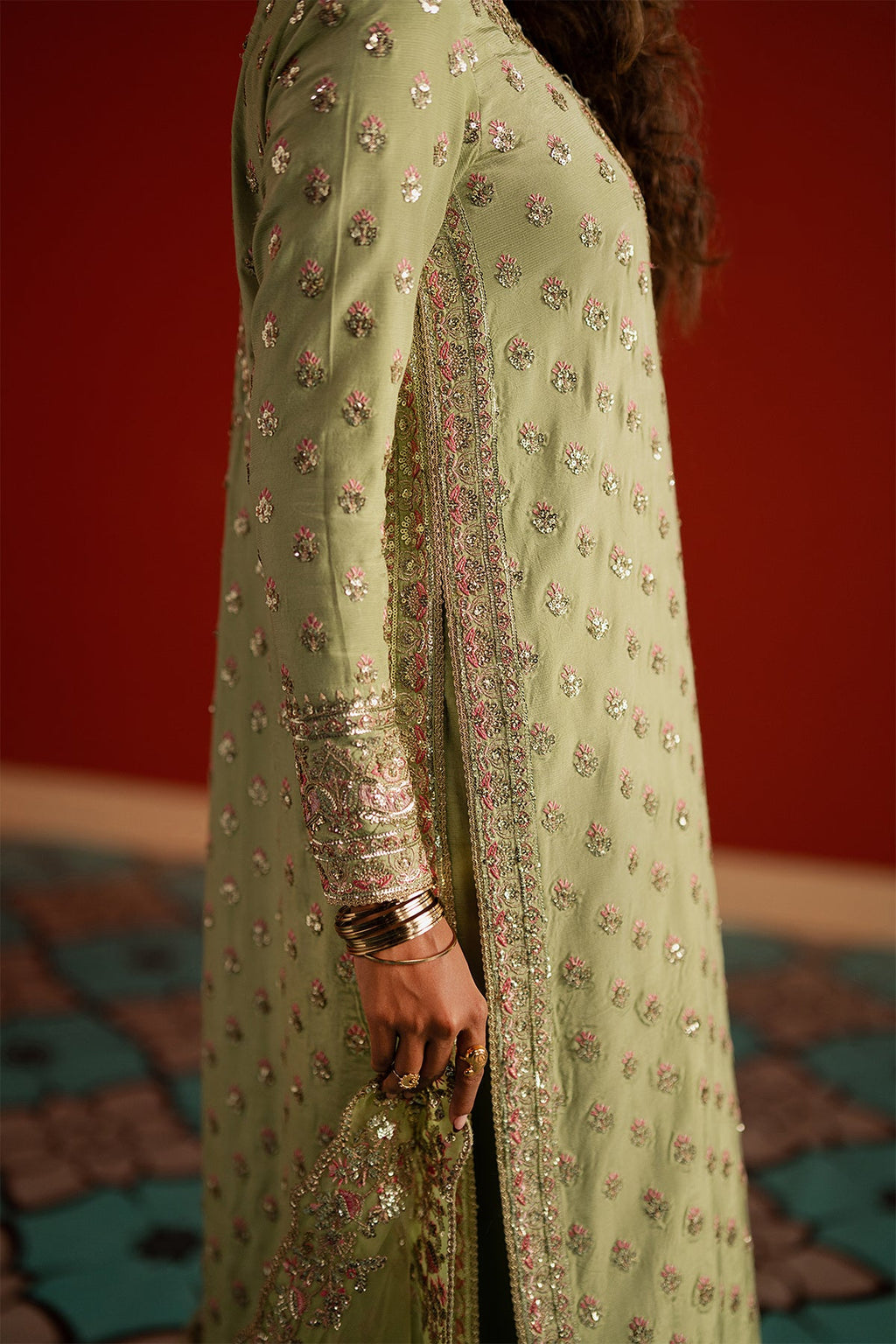 Shahwar Raw Silk Pakistani Formal Dresses - Afrozeh - 5
