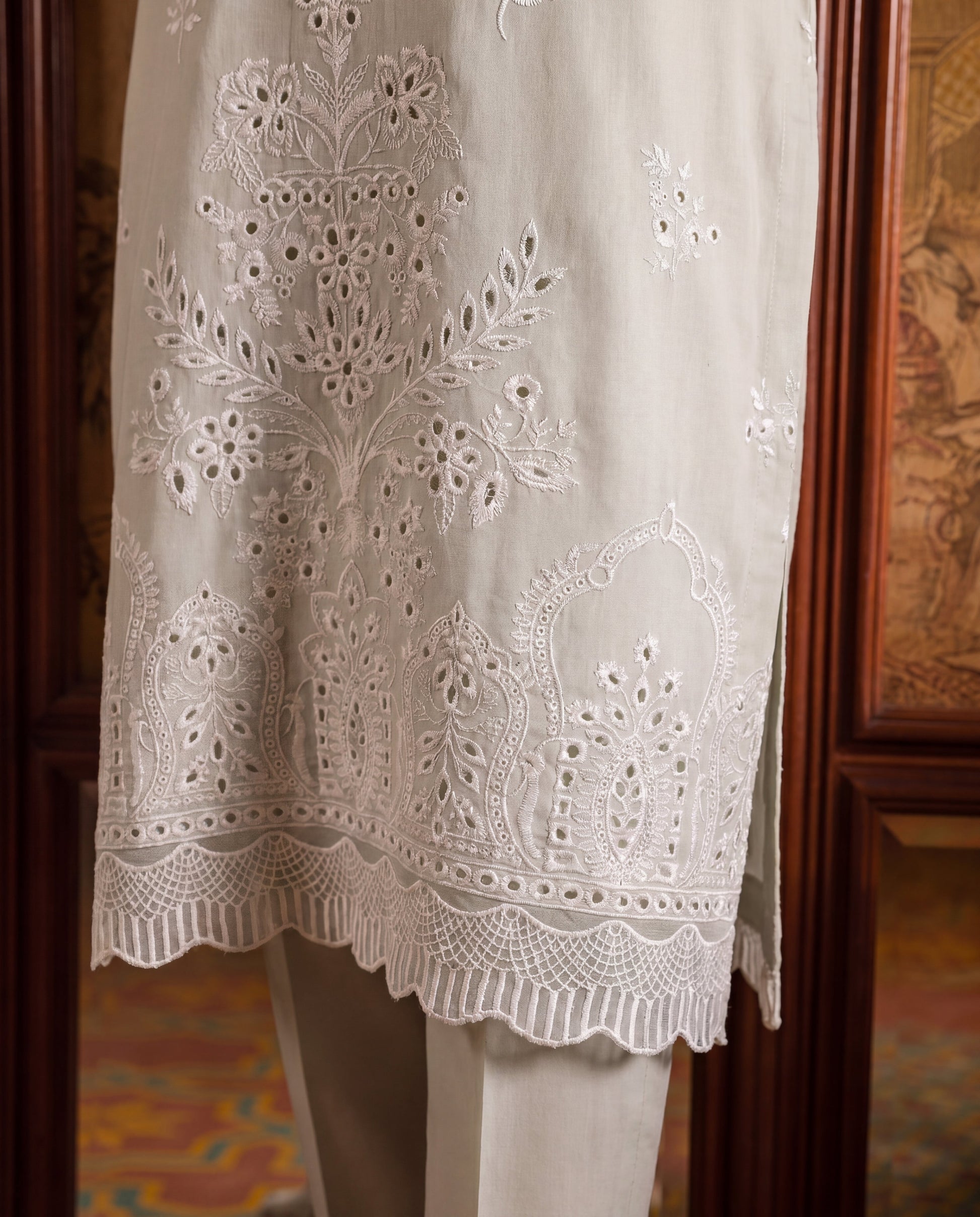 Vanzila Ivory Premium Fabric Pakistani Summer Dresses - Sahiba-clothing - 7