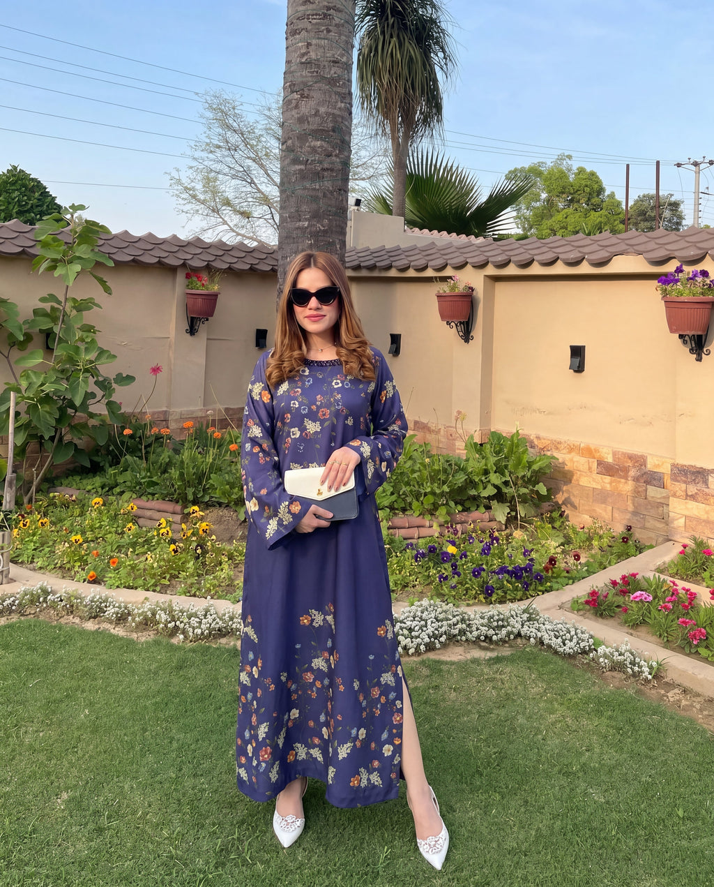 Veil Navy Premium Fabric Pakistani Formal Dresses - Sahiba-clothing - 5