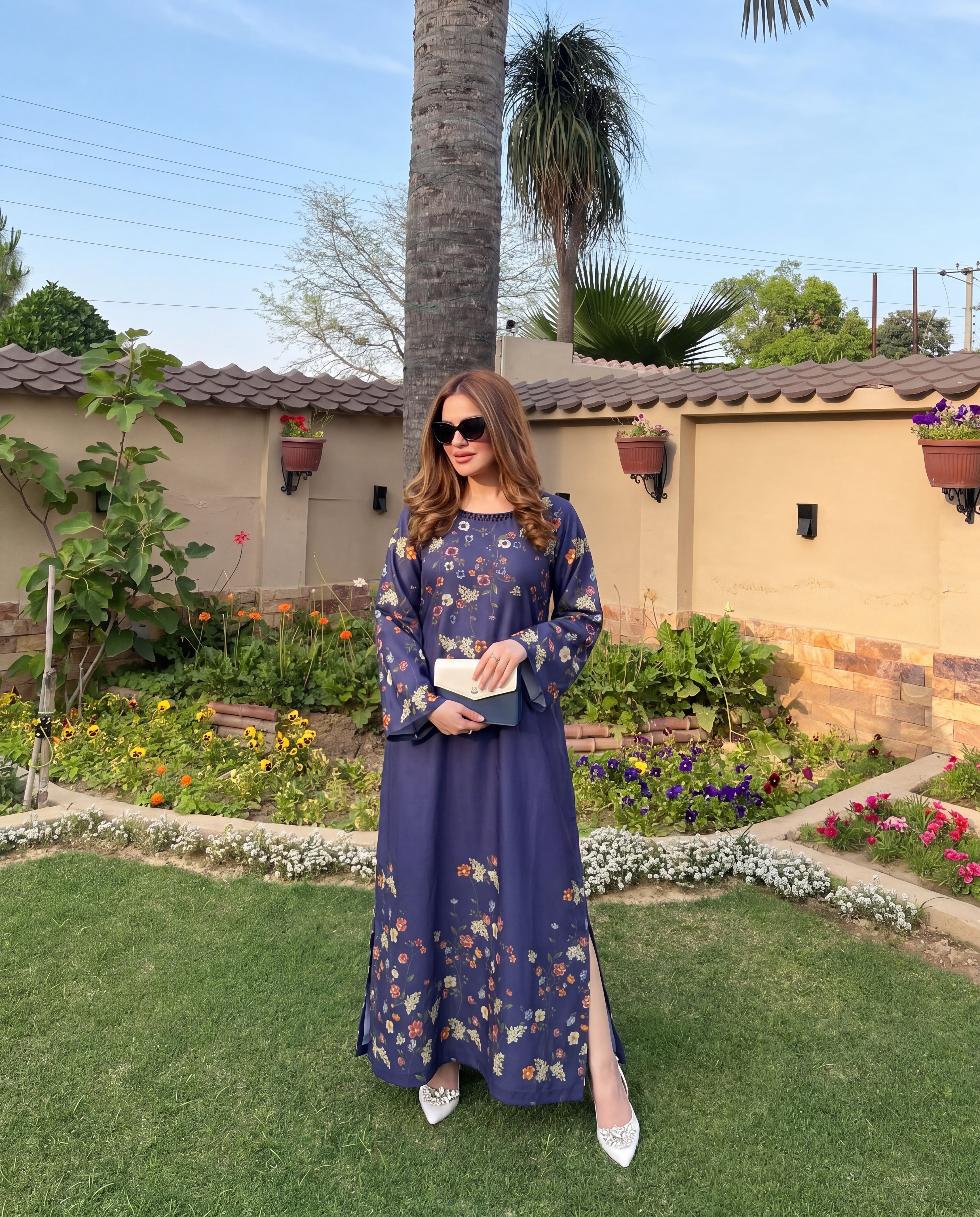 Veil Navy Premium Fabric Pakistani Formal Dresses - Sahiba-clothing - 4
