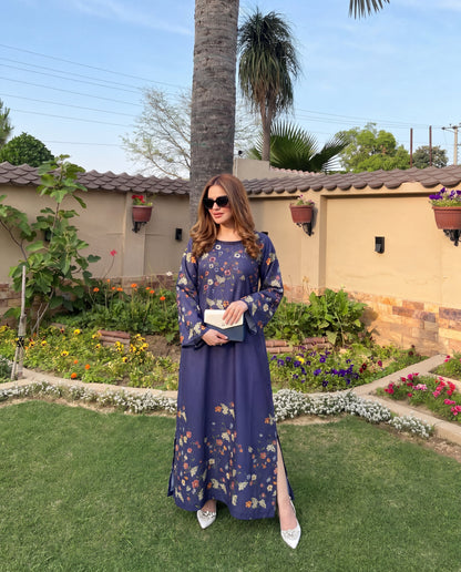 Veil Navy Premium Fabric Pakistani Formal Dresses - Sahiba-clothing - 4