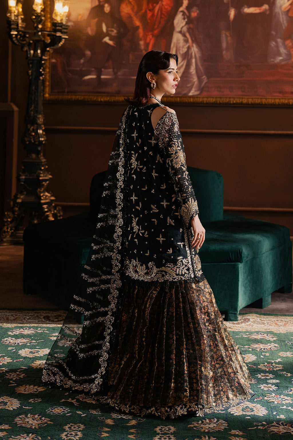 Sarave Raw Silk Pakistani Bridal and Formal Dresses - Afrozeh - 2