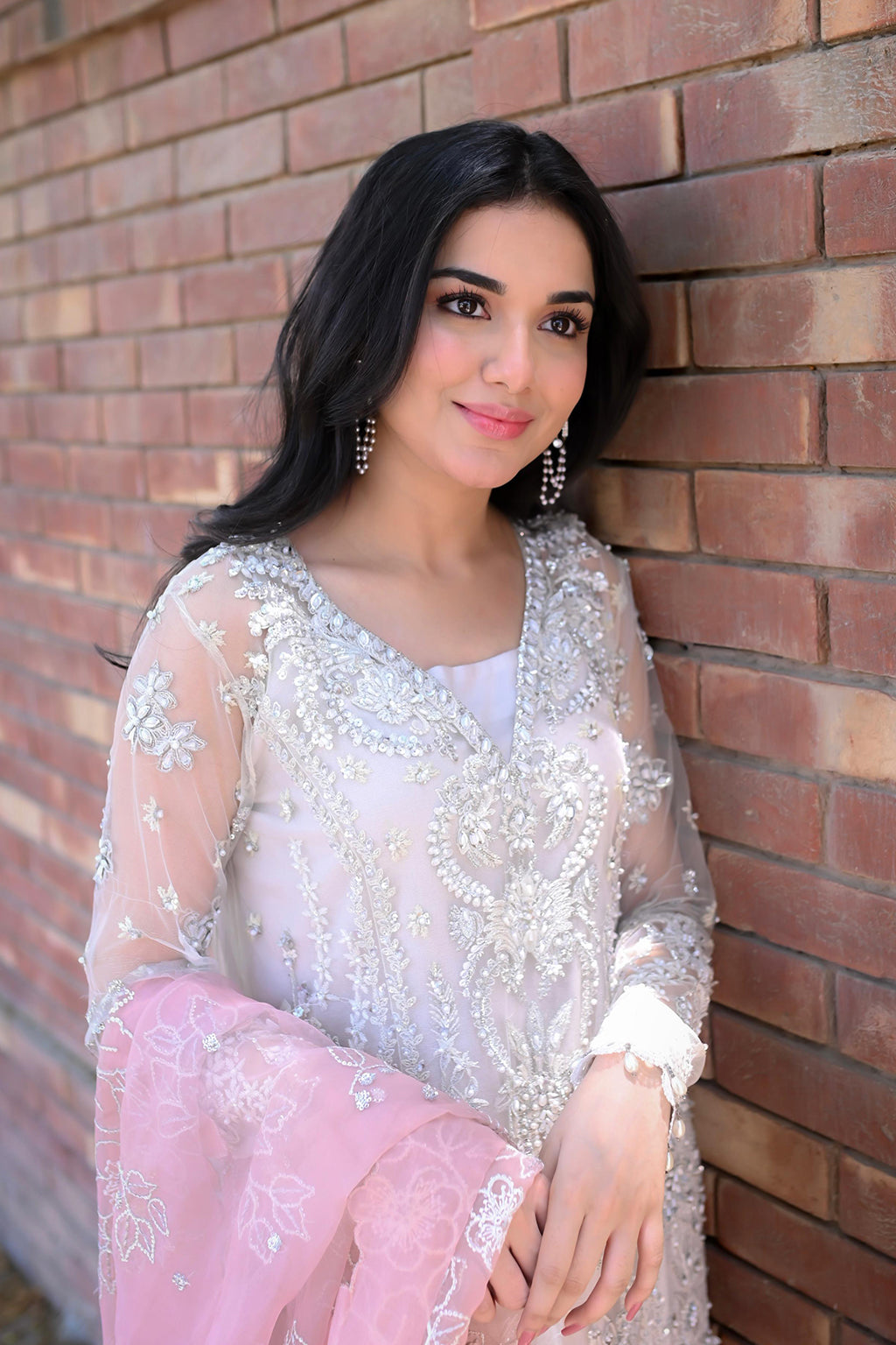 Pearl Wind Raw Silk Pakistani Formal Dresses - Saad Shaikh - 10