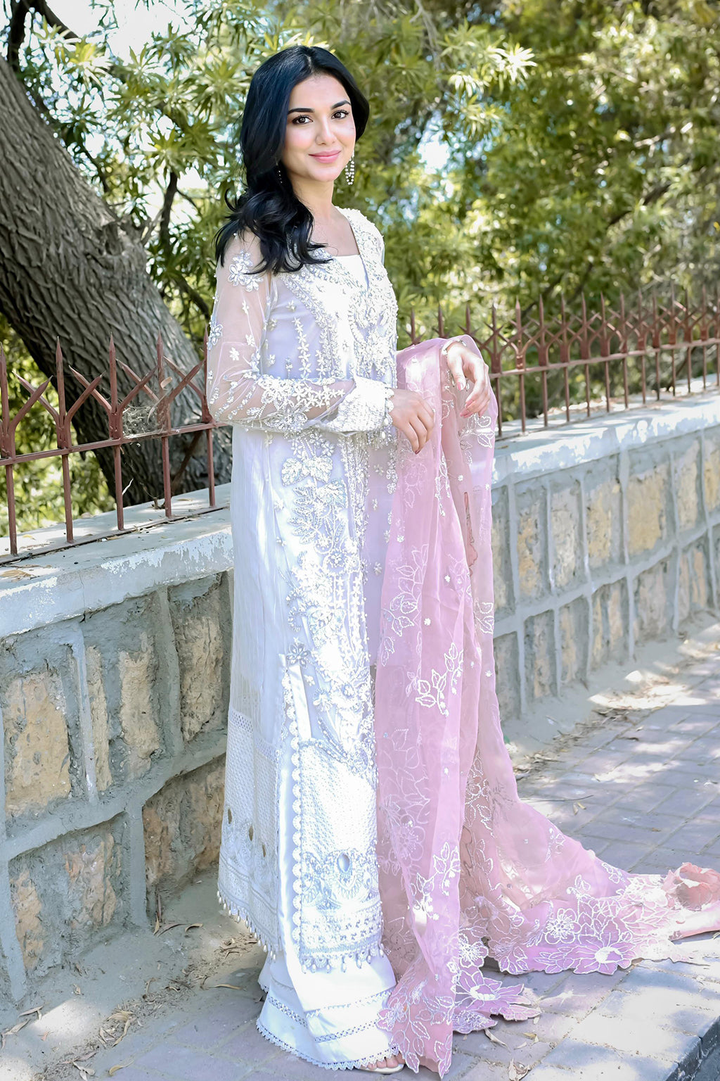 Pearl Wind Raw Silk Pakistani Formal Dresses - Saad Shaikh - 9