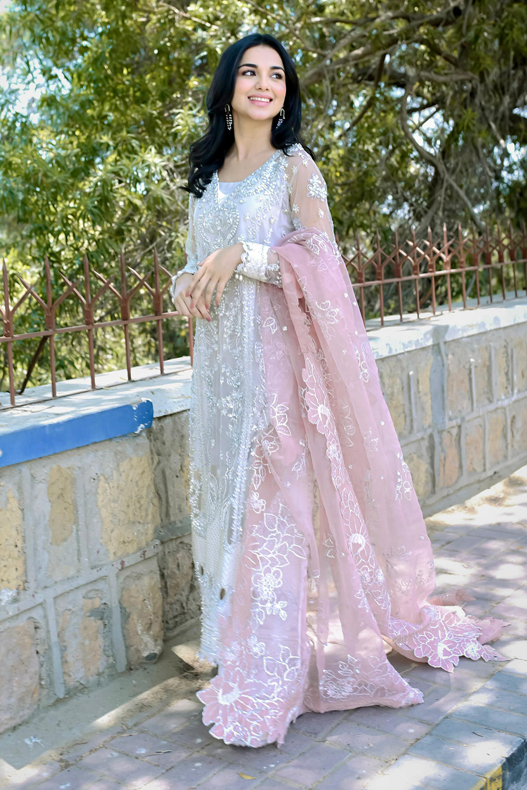 Pearl Wind Raw Silk Pakistani Formal Dresses - Saad Shaikh - 8