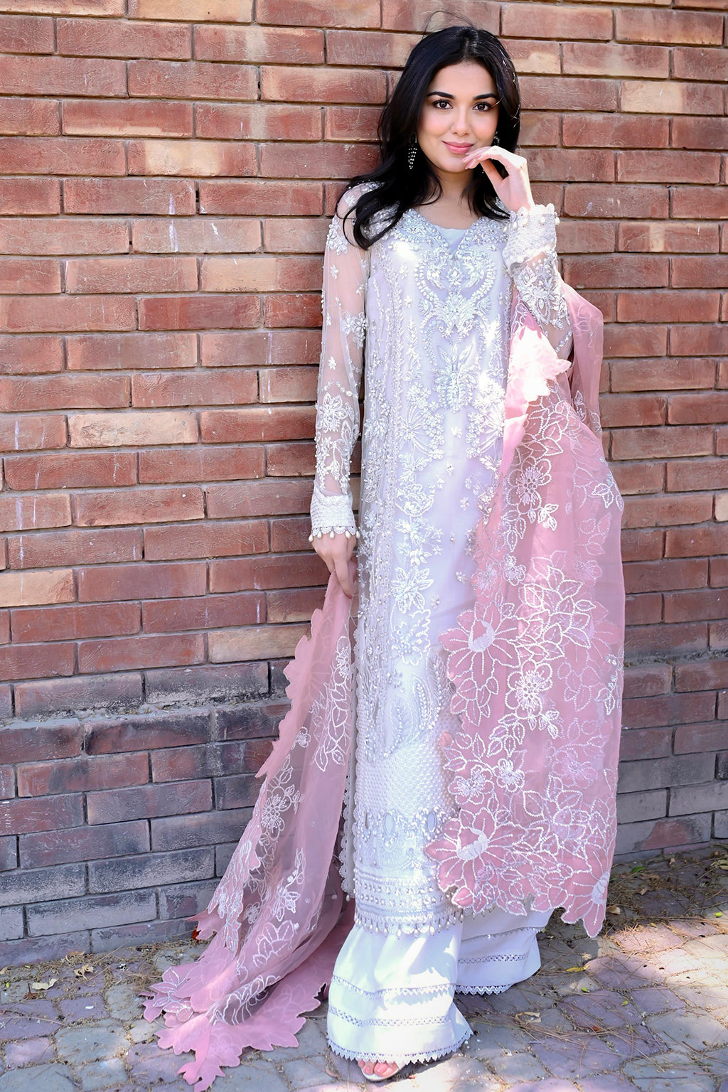 Pearl Wind Raw Silk Pakistani Formal Dresses - Saad Shaikh - 12