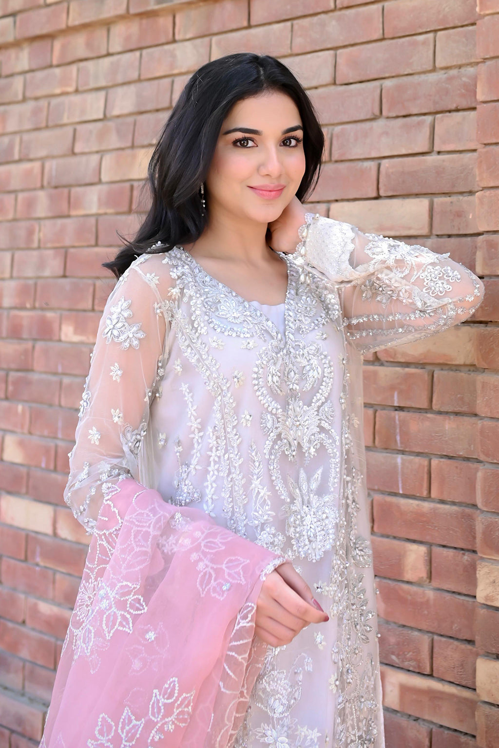 Pearl Wind Raw Silk Pakistani Formal Dresses - Saad Shaikh - 15