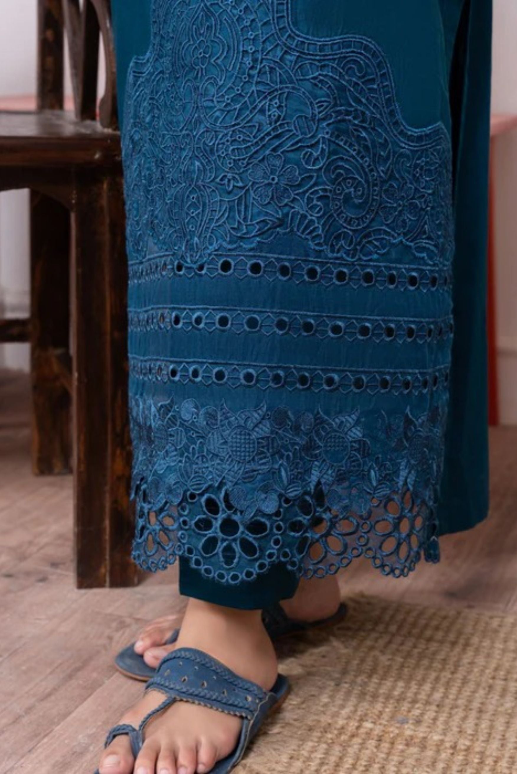 Jasmine Blue Premium Fabric Pakistani Summer Dresses - Sahiba-clothing - 6