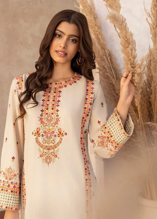 Dilruba - Off White Premium Fabric Pakistani Summer Dresses - Sahiba-clothing - 6
