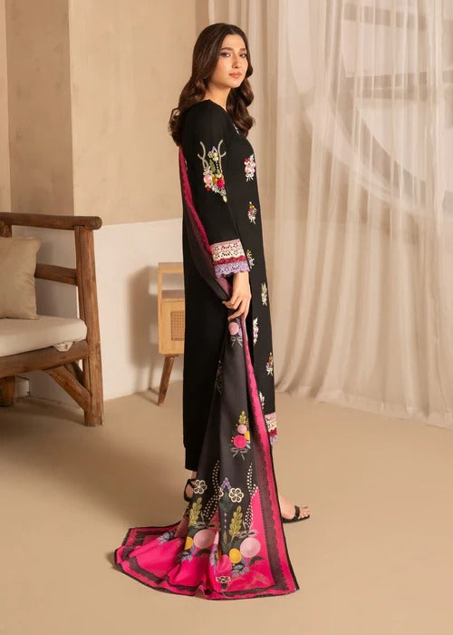 Faiqa - Black Premium Fabric Pakistani Summer Dresses - Sahiba-clothing - 5
