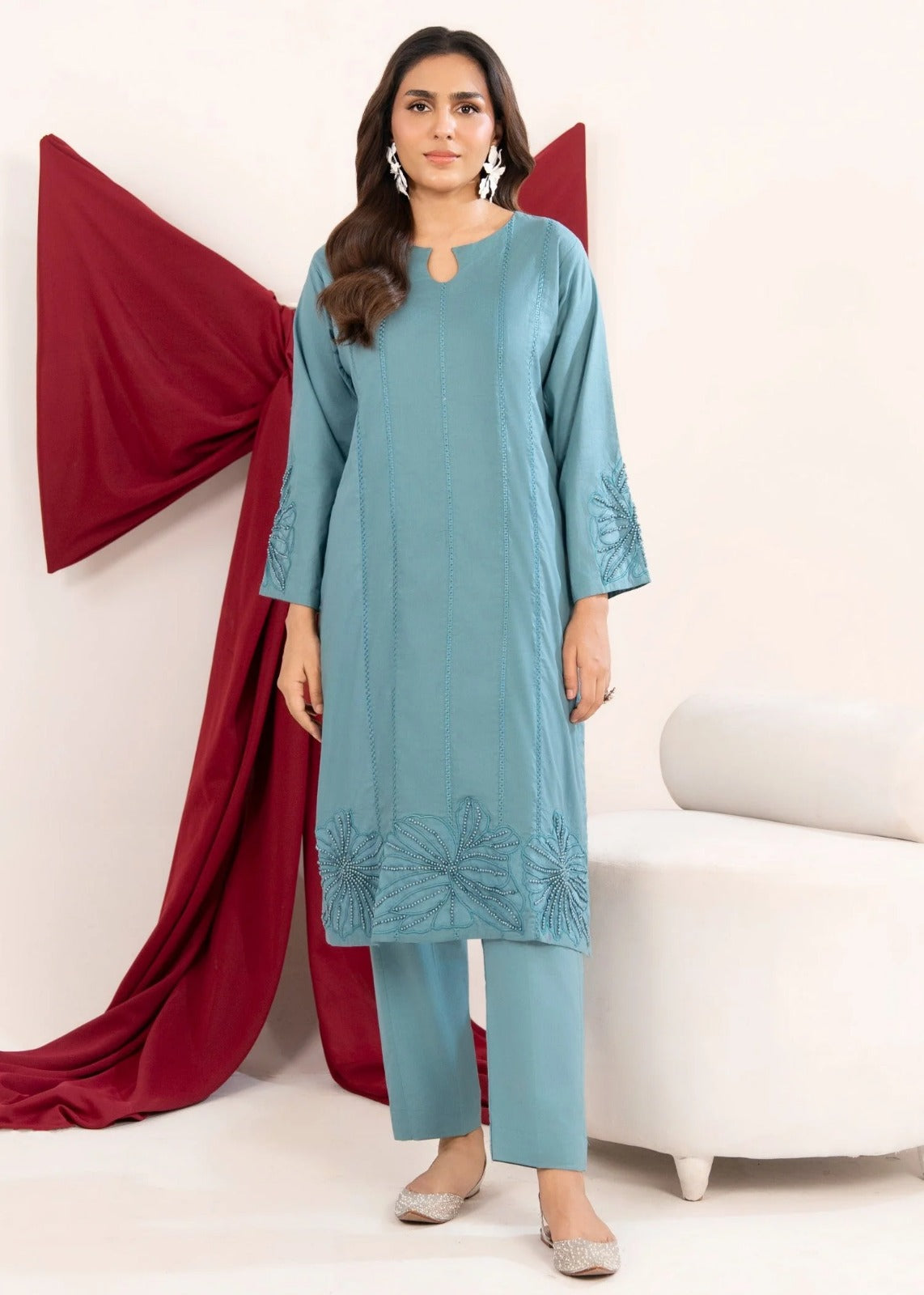 Valentina Frozi Premium Fabric Pakistani Summer Dresses - Sahiba-clothing - 1