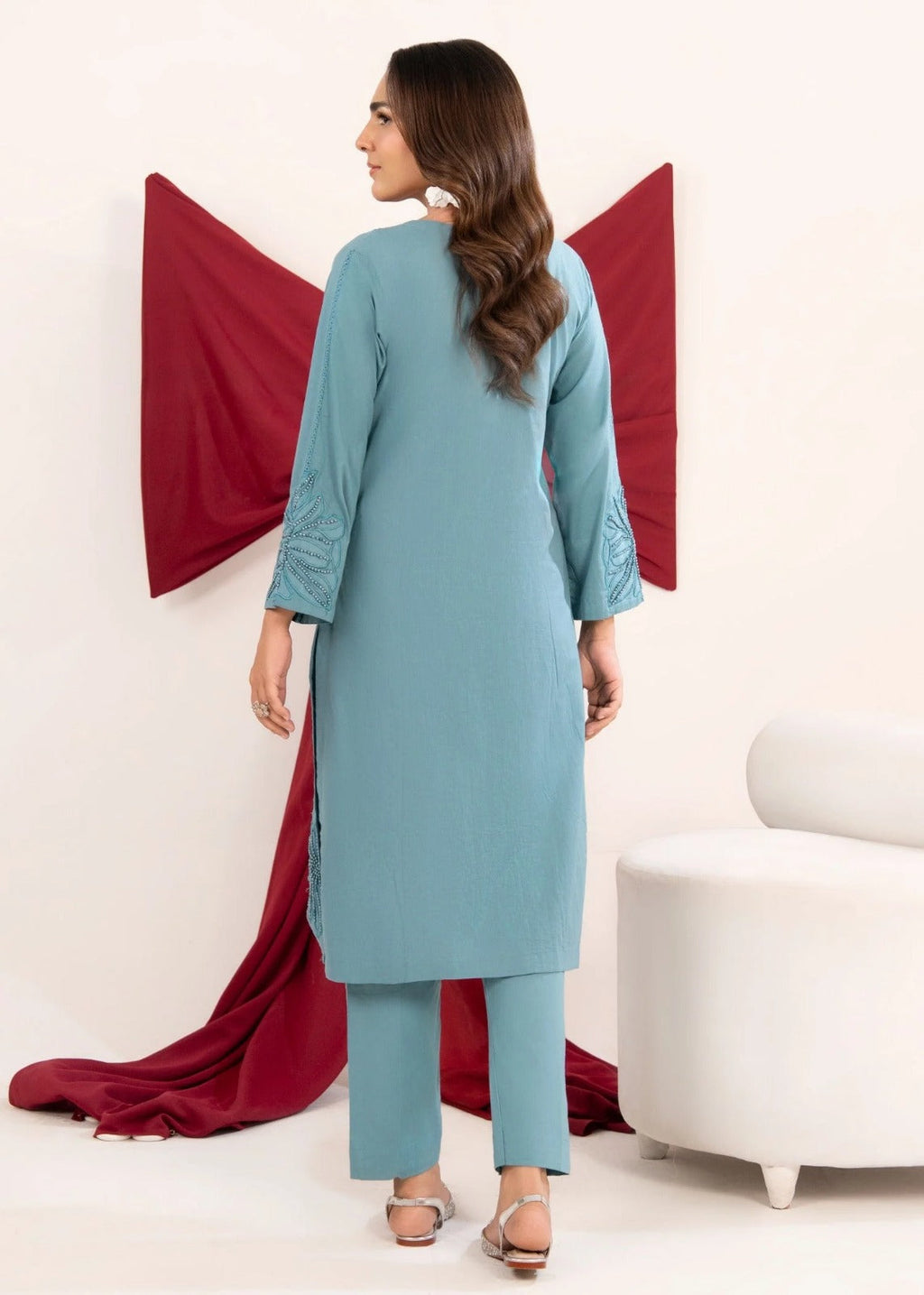 Valentina Frozi Premium Fabric Pakistani Summer Dresses - Sahiba-clothing - 3