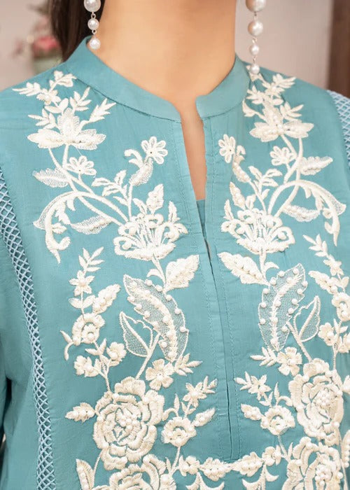 Aquamarine Premium Fabric Pakistani Summer Dresses - Sahiba-clothing - 6