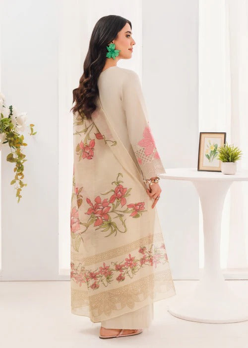 Belleza - Ivory Premium Fabric Pakistani Summer Dresses - Sahiba-clothing - 2