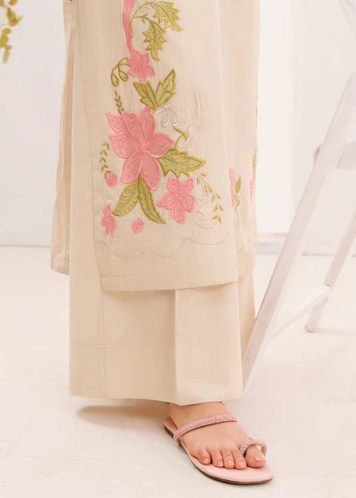 Belleza - Ivory Premium Fabric Pakistani Summer Dresses - Sahiba-clothing - 4