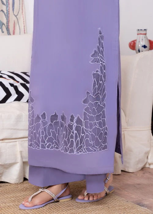 Calico - Lilac Premium Fabric Pakistani Summer Dresses - Sahiba-clothing - 3