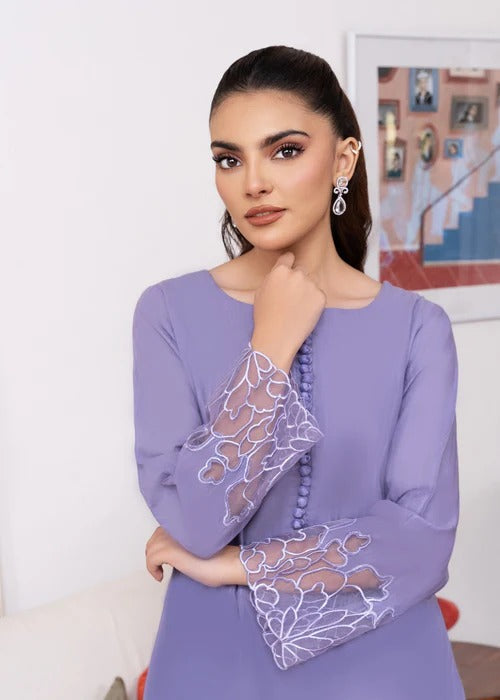 Calico - Lilac Premium Fabric Pakistani Summer Dresses - Sahiba-clothing - 4