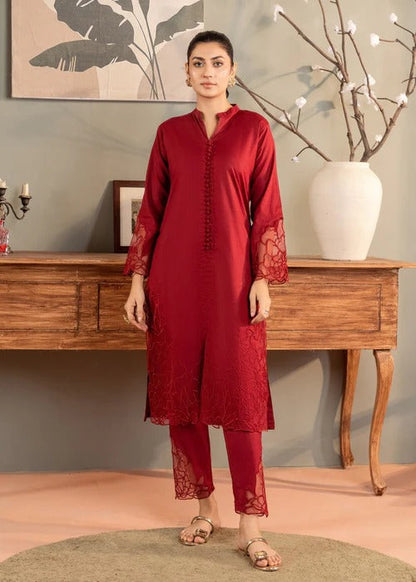 Wine Premium Fabric Pakistani Summer Dresses - Sahiba-clothing - 3