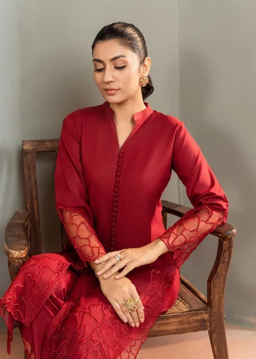 Wine Premium Fabric Pakistani Summer Dresses - Sahiba-clothing - 4