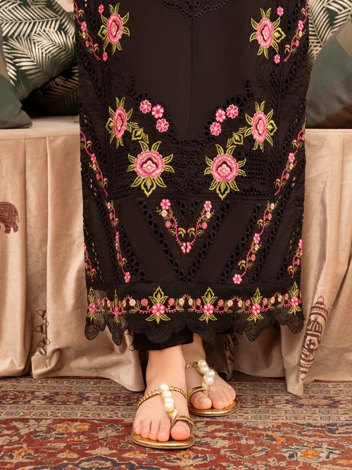 Zigana - Black Premium Fabric Pakistani Summer Dresses - Sahiba-clothing - 8