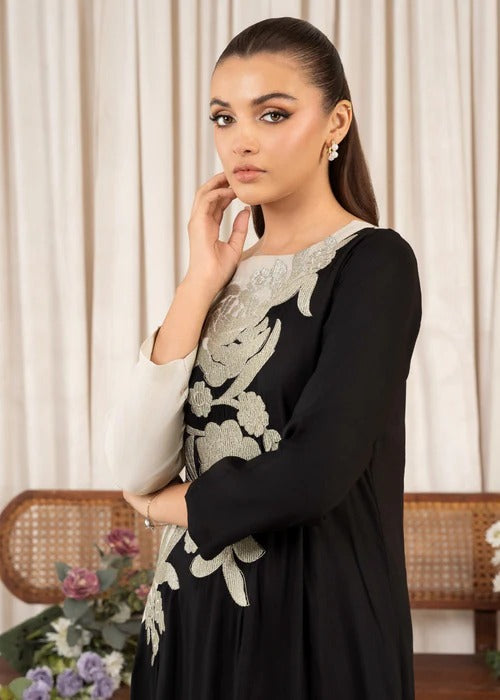 Anaya - Black Premium Fabric Pakistani Winter Dresses - Sahiba-clothing - 4