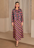 Mandarin Navy Premium Fabric Pakistani Summer Dresses - Sahiba-clothing - 1